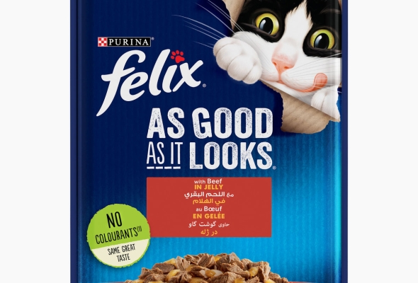 PURINA FELIX As Good as it Looks Beef in Jelly Wet Cat Food Pouch 85g