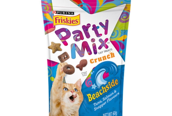 Purina Friskies Party Mix Treat With Beachside Tuna Salmon 60g
