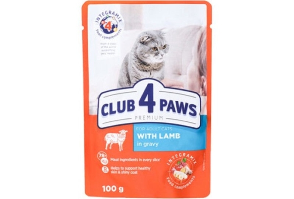 Club 4 Paws With Lamb in Gravy100gm