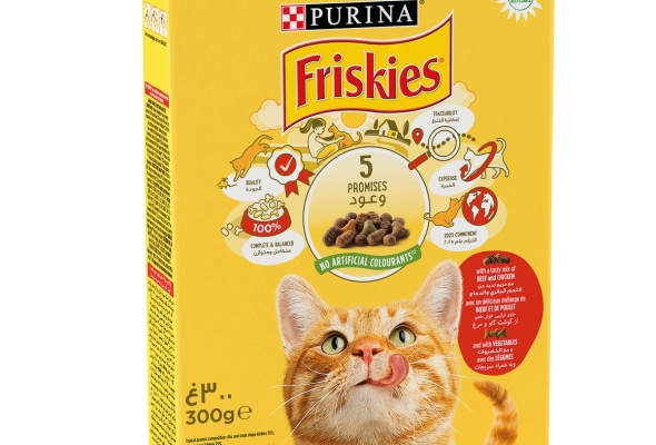 Purina Friskies with Beef, with Chicken and with Vegetables Cat Dry Food 300g