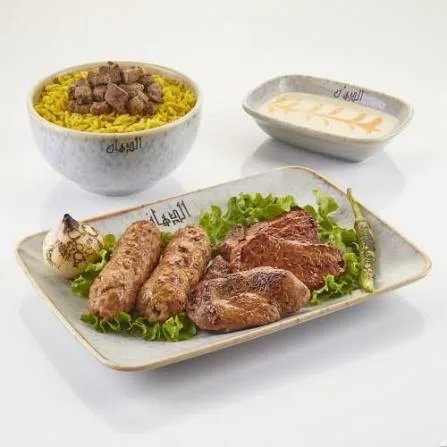 ربع كبده بانية + أرز و خضار