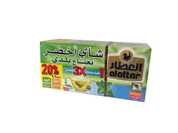 شاي اخضر نعناع بلدي العطار 22فتلة
