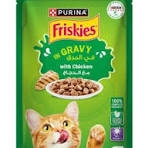 Purina Friskies Chicken Chunks in Gravy Wet Cat Food Pouch 85g